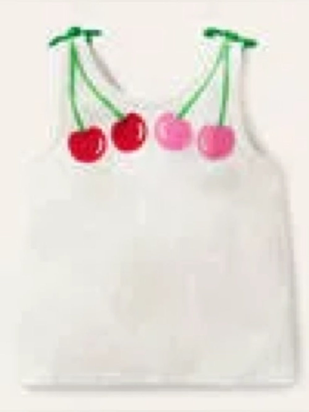 Cherry Tank Top | Ivory Cherry	
 	 	 	 
Size:	6-7y